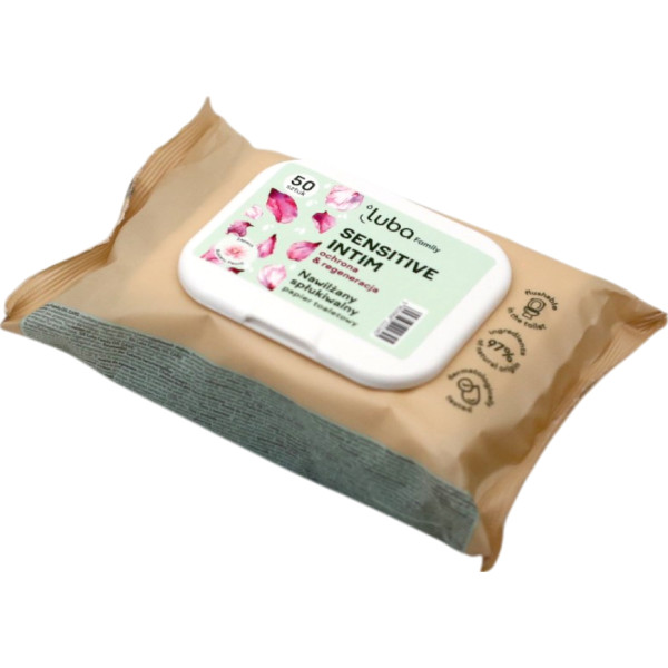 Фото - Вологий туалетний папір Luba Family Sensitive Intim 50 шт. (LFTPVSI50)