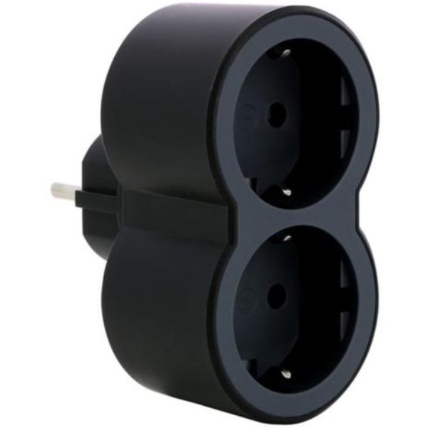 Фото - Разветвитель 220В Legrand 2 sockets Black (694517)