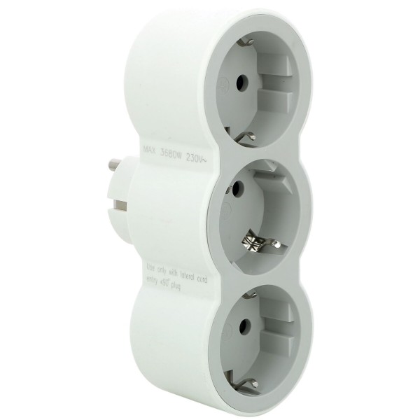 Фото - Розгалужувач 220В Legrand 3 р White-grey (694518)