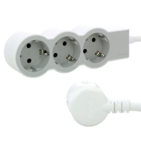 Фото - Подовжувач 220В Legrand STANDARD 3x2K+3 sockets 16 A 1.5 m White/Grey (694549)