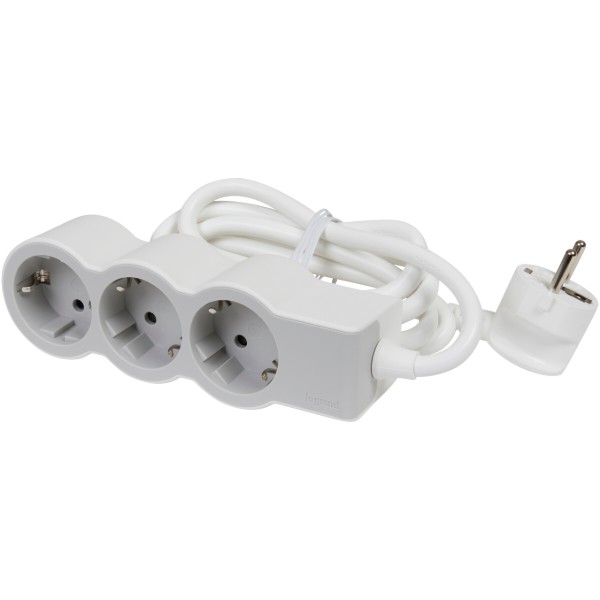 Фото - Подовжувач 220В Legrand STANDARD 3x2K+3 sockets 3 m White/Grey (694559)