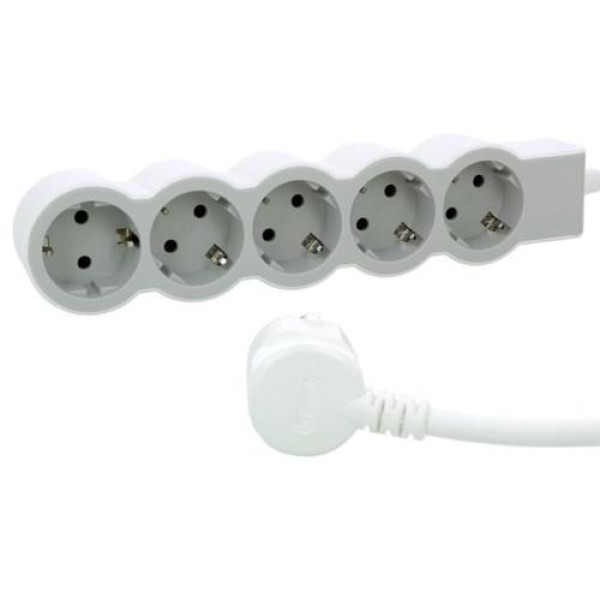 Фото - Подовжувач 220В Legrand STANDARD 5x2K+3 sockets 3m White/Grey (694563)