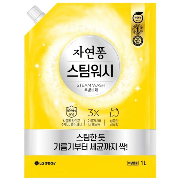 Фото - Средство для ручного мытья посуды LG Naturepong Lemon Scent 1 л (8801051108606)