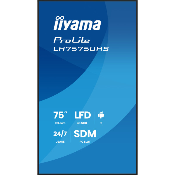 Фото - Інтерактивна панель IIYAMA LH7575UHS-B2AG