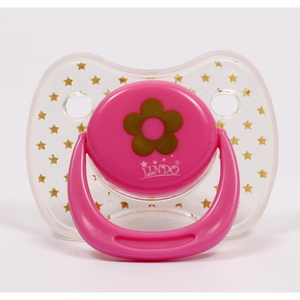 Фото - Ортодонтична пустушка Lindo рожевий (Lі401/6-12 р)