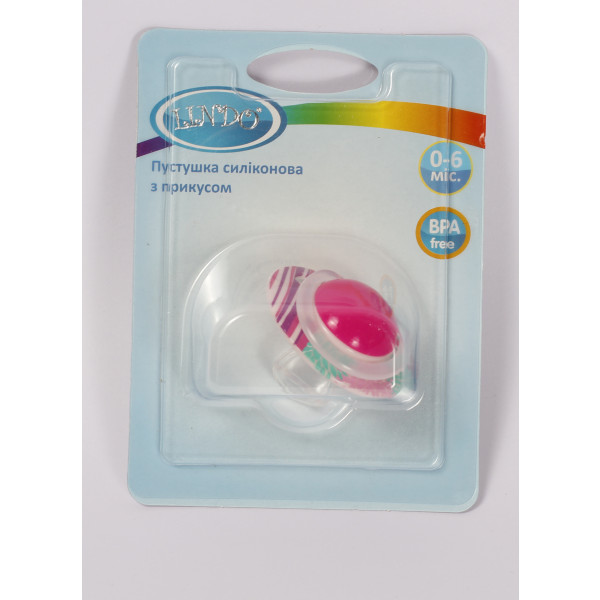 Фото - Анатомічна пустушка Lindo рожевий (Li402/0-6рож)