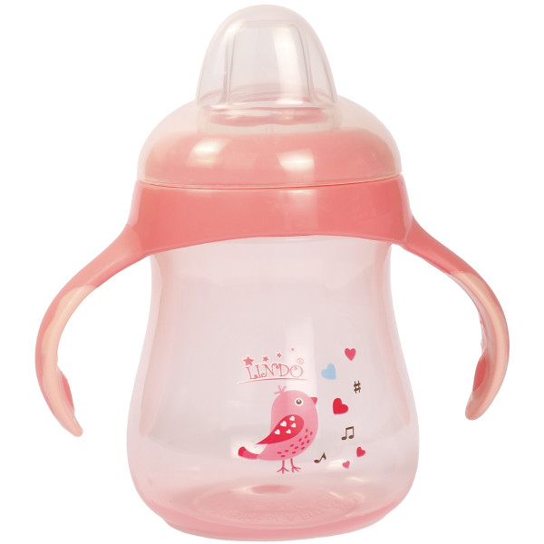 Фото - Поїльник-непроливайка дитячий Lindo 250 мл рожевий (LI 711 рож) Фото - Поїльник-непроливайка дитячий Lindo 250 мл рожевий (LI 711 рож)