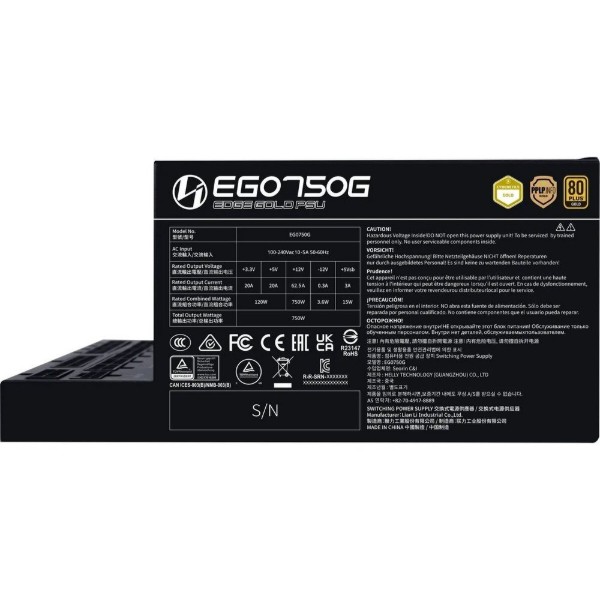 Фото - Блок живлення для ПК Lian Li EDGE GOLDd 750W Black, EU Cord (G9P.EG0750G.B000.EU)