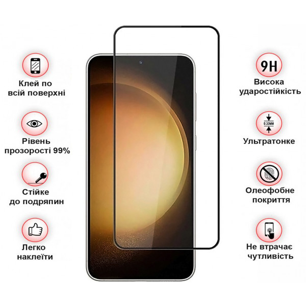 Фото - Захисне скло для смартфону BeCover Samsung Galaxy S24 SM-S921 Black (711037)