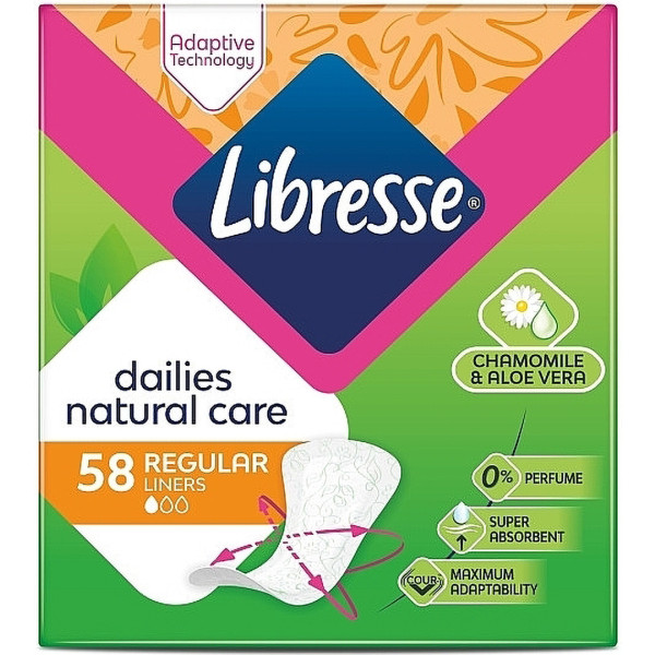 Фото - Прокладки щоденні Libresse Natural Care Normal Mu 58 шт. (7322540575453)