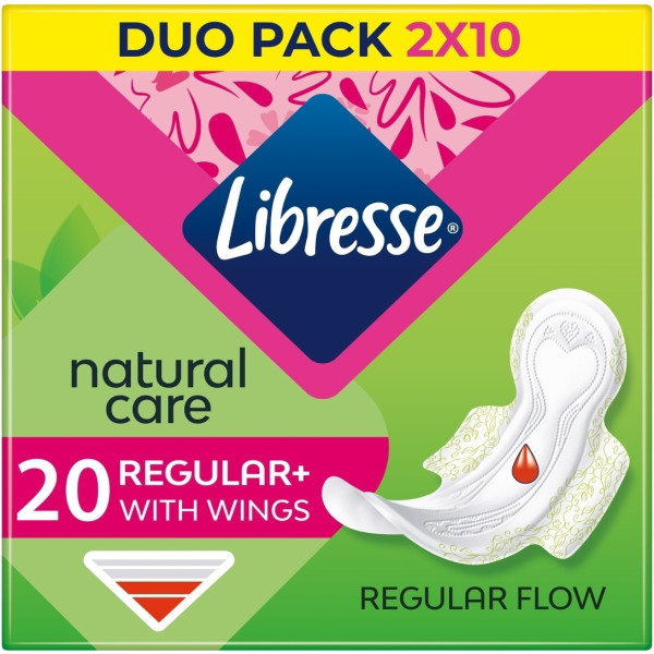 Фото - Прокладки гігієнічні Libresse Natural Care Ultra Normal 20 шт. (7322540137613)