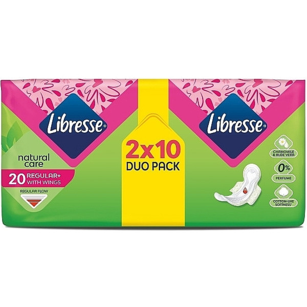 Фото - Прокладки гігієнічні Libresse Natural Care Ultra Normal 20 шт. (7322540137613)