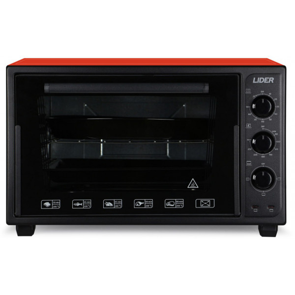 Фото - Піч електрична Lider 3623 ECO Black-Red