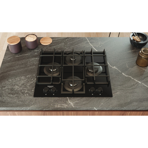 Фото - Варильна поверхня газова Hotpoint-Ariston HAGS61F/BK1