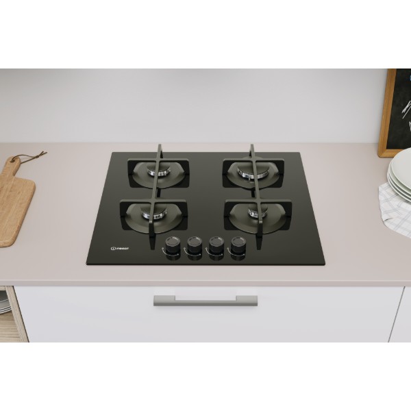 Фото - Духовой шкаф + варочная панель газовая Indesit IOK58HSB + ING61T/BK1