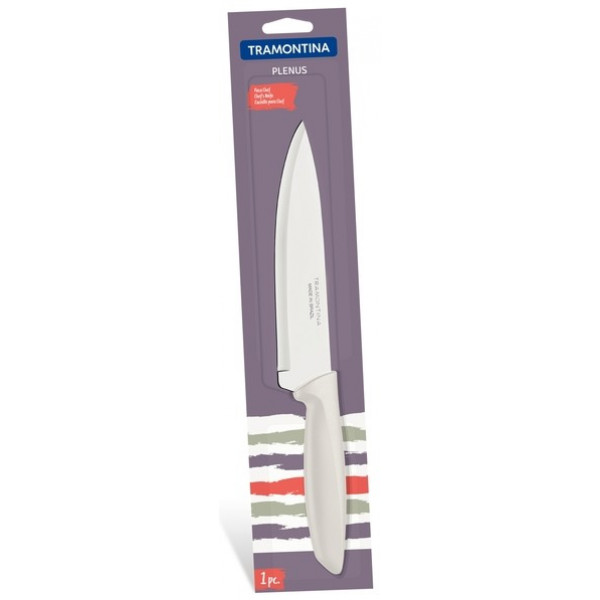 Фото - Ніж кухонний Tramontina Plenus Light Grey Chef 178 мм (23426/137)