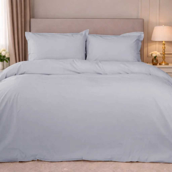 Фото - Комплект постільної білизни MirSon Poplin Line 054 Light Gray 2 x 143 x 210 см (2200006278818)