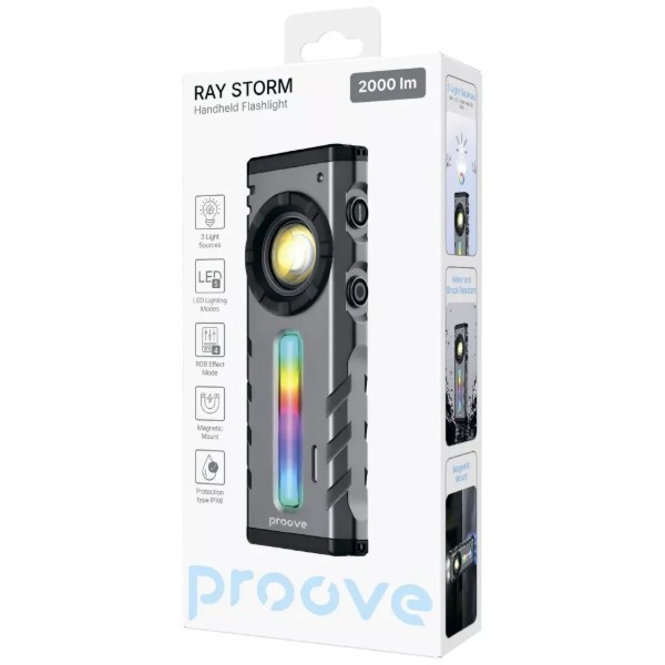 Фото - Ліхтар Proove Ray Storm (2000lm) gray (FLRS20010003)