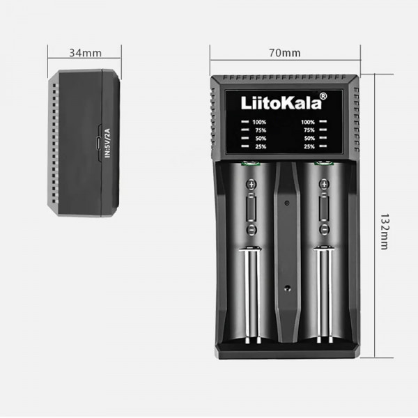 Фото - З/пристрій для акумуляторів AA/AAA LiitoKala Lii-C2