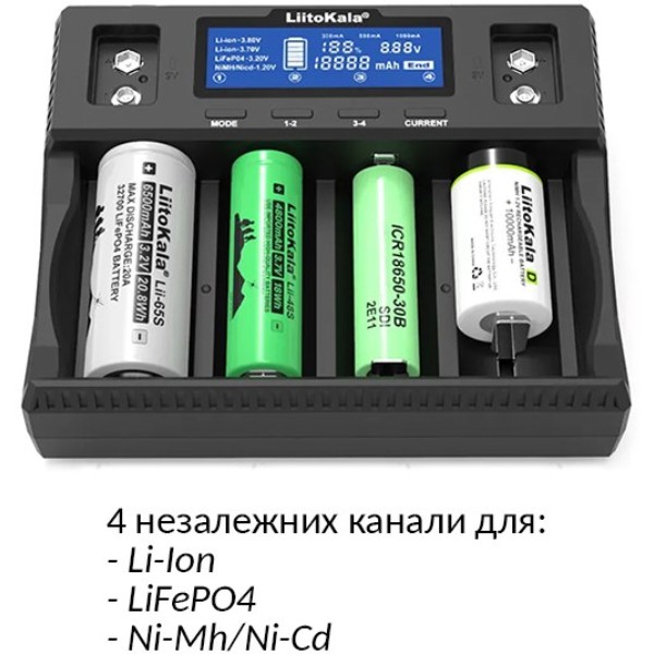 Фото - З/устройство для аккумуляторов AA/AAA LiitoKala Lii-D4XL