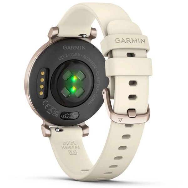 Фото - Смарт-годинник Garmin Lily 2, EURC, Cream Gold/Coconut, Silicone (010-02839-70)