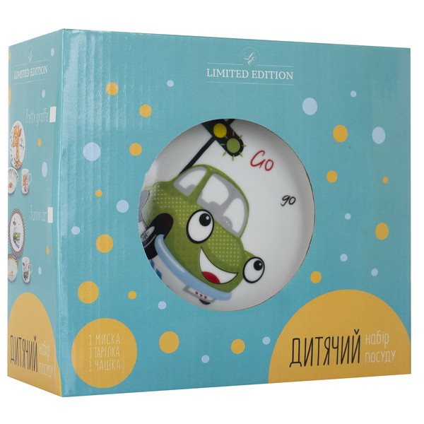 Фото - Набір дитячий 3 пр. Limited Edition Funny Car 3 пр. (C298)