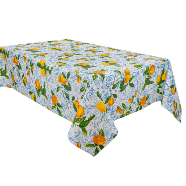 Фото - Скатертина прямокутна Lefard Limones ceramica cielo 140х240 см (715-291)