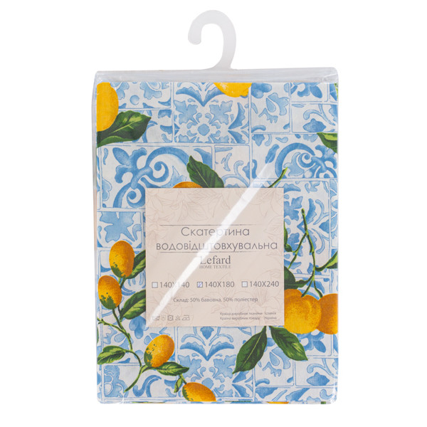 Фото - Скатертина квадратна Lefard Limones ceramica cielo 140х140 см (715-289)