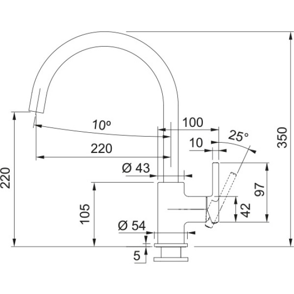 Фото - Смеситель кухонный Franke Lina Чёрный матовый (115.0626.019)