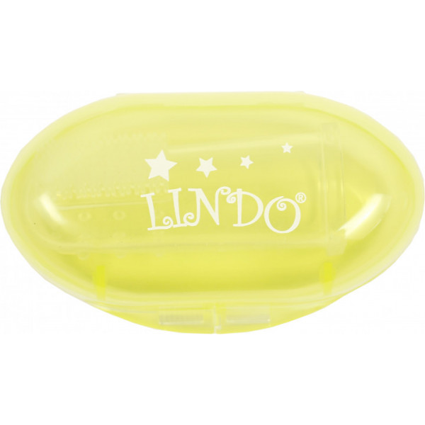 Фото - Зубная щетка мануальная детская Lindo в  футляре, зеленая (Pk 073 зел)