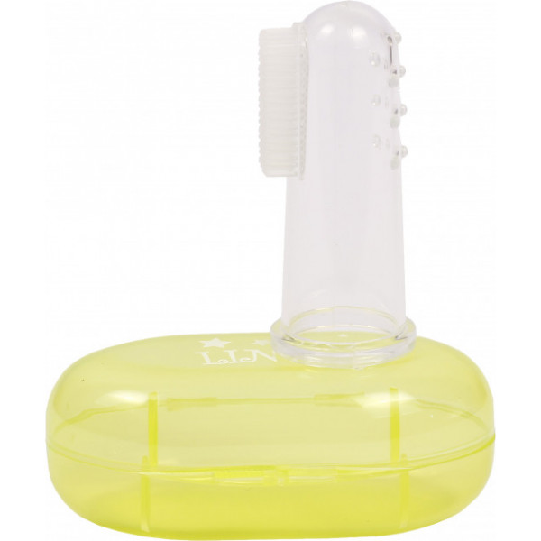 Фото - Зубная щетка мануальная детская Lindo в  футляре, зеленая (Pk 073 зел)