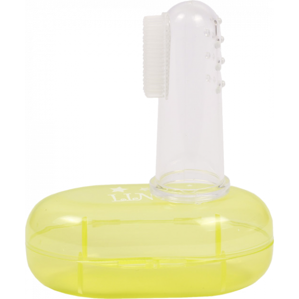 Фото - Зубная щетка мануальная детская Lindo в  футляре, зеленая (Pk 073 зел)