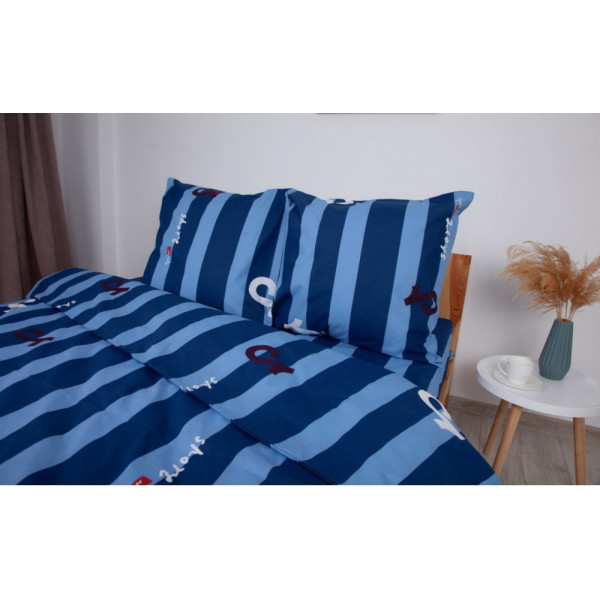 Фото - Комплект постільної білизни ТЕП Soft dreams Line Blue (2-03858_26457)