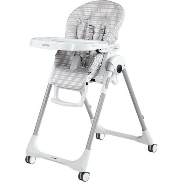 Фото - Стульчик для кормления трансформер Peg-Perego Prima Pappa Follow Me Linear Grey Серый в полоску