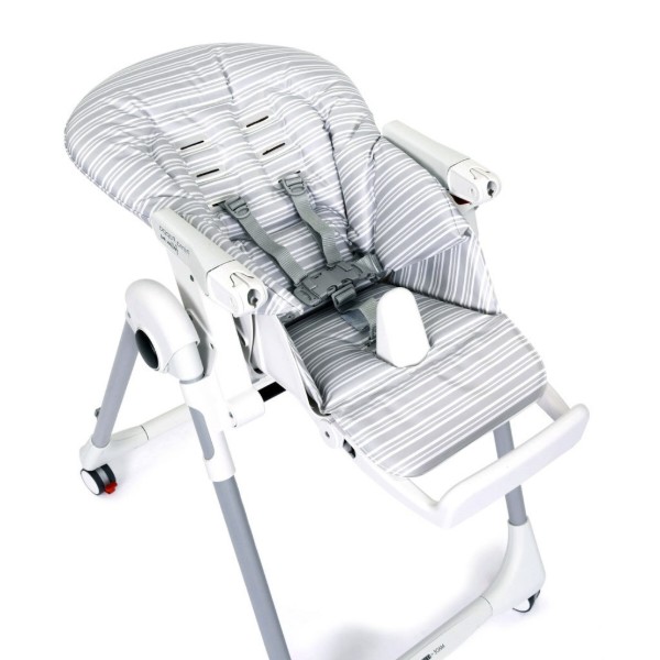Фото - Стульчик для кормления трансформер Peg-Perego Prima Pappa Follow Me Linear Grey Серый в полоску