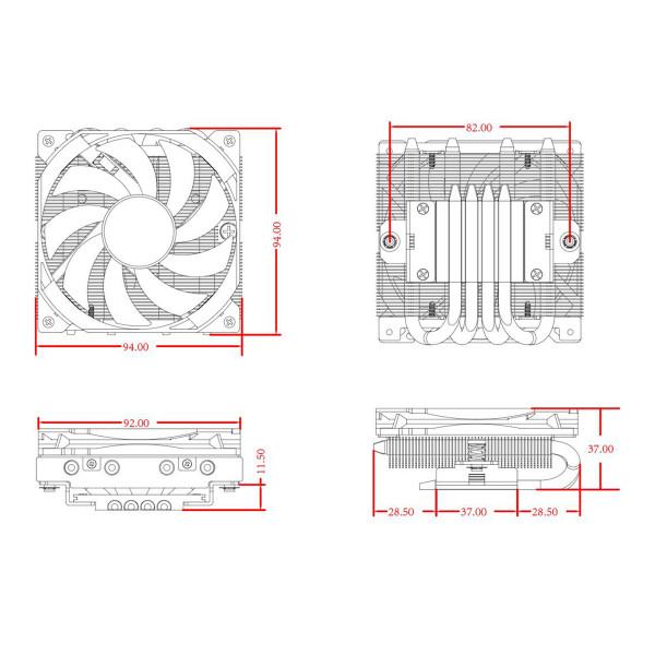 Фото - Процесорний кулер ID-Cooling IS-37-XT Black