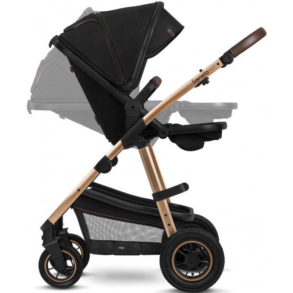 Фото - Коляска універсальна 3 в 1 Lionelo AMBER Black Onyx