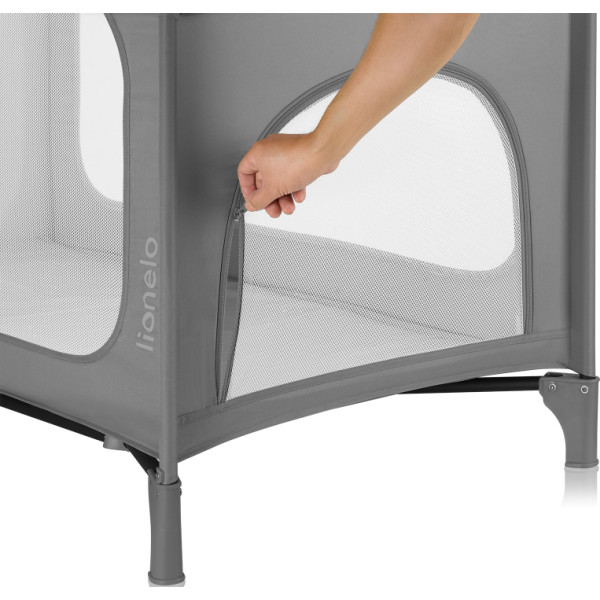 Фото - Манеж-ліжко Lionelo Jasmin Easy Fold Grey Stone