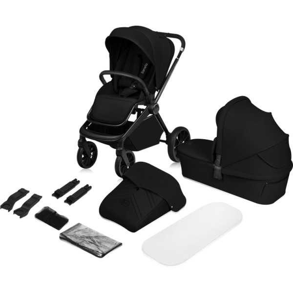 Фото - Коляска універсальна 2 в 1 Lionelo Lionelo Mika Plus Black Onyx
