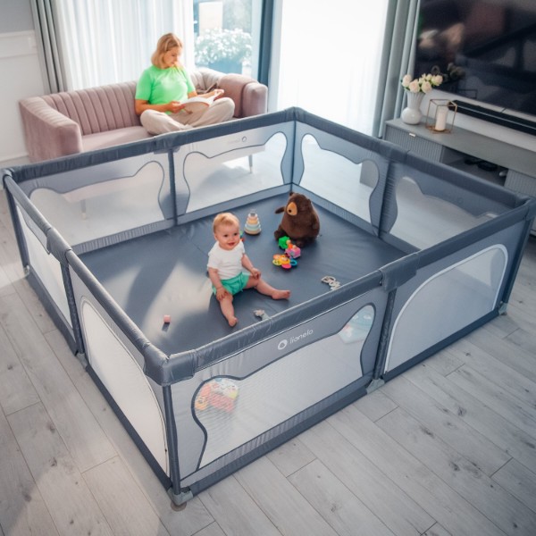 Фото - Манеж класичний Lionelo Willow XL Grey Concrete