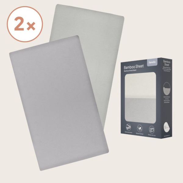 Фото - Простирадло дитяче Lionelo Bamboo Sheet Off White Grey 118x61