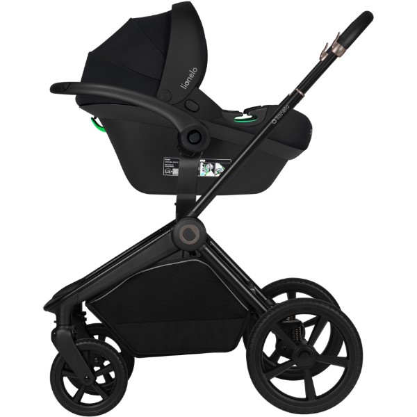 Фото - Коляска універсальна 3 в 1 Lionelo FREYA BLACK ONYX