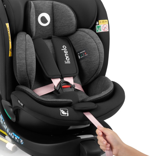 Фото - Автокресло Lionelo NAVY I-SIZE BLACK PINK