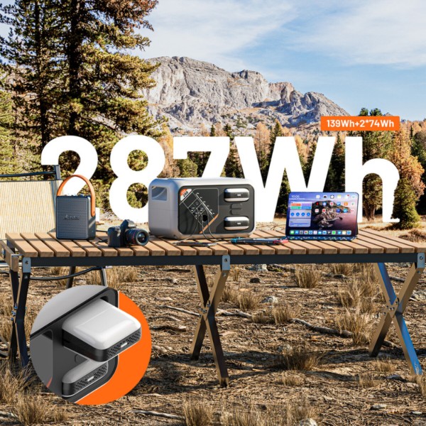 Фото - Зарядна станція універсальна Litheli FLINT В288,(300Вт, 287 Вт/год) + 2 Power Bank (U20EH15-0U200)