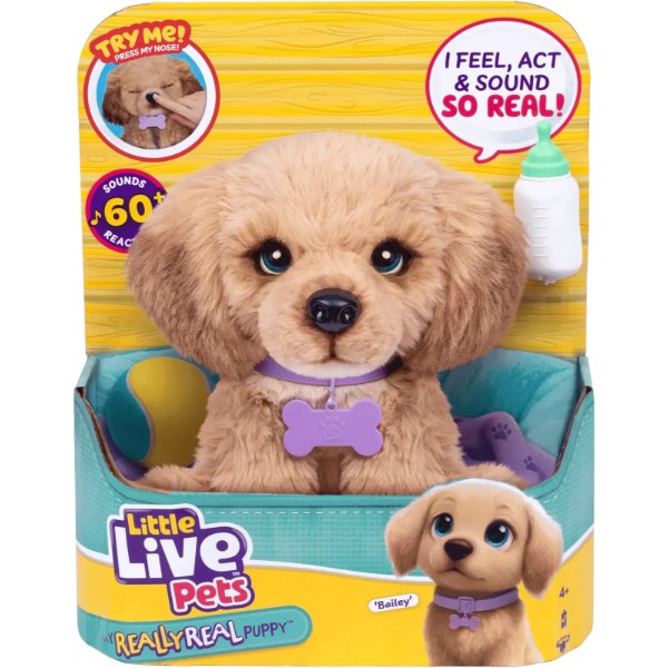Фото - Интерактивное животное Little Live Pets Мой ласковый щенок Бейли (26805)