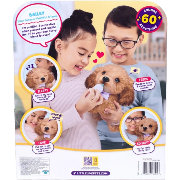 Фото - Интерактивное животное Little Live Pets Мой ласковый щенок Бейли (26805)