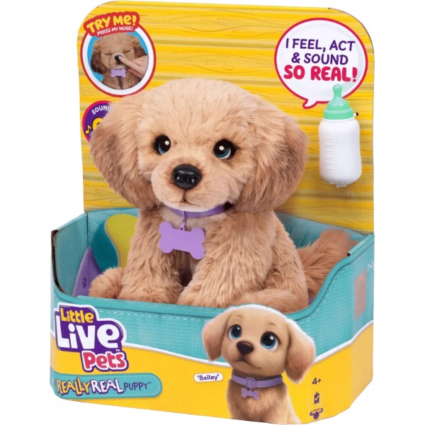 Фото - Интерактивное животное Little Live Pets Мой ласковый щенок Бейли (26805)