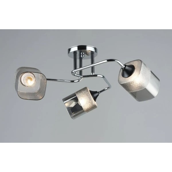 Фото - Люстра Sirius B A4120/3 CH+BK на 3 плафони