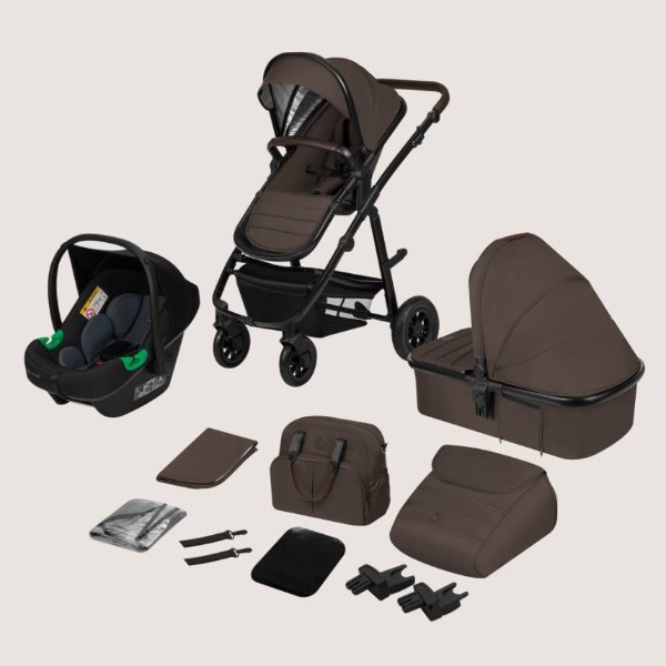 Фото - Коляска універсальна 3 в 1 Lionelo LO-AMBER 3IN1 BROWN CHOCOLATE