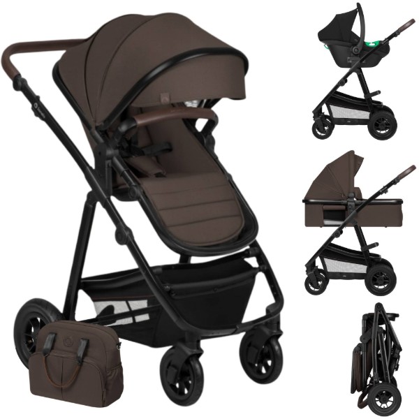 Фото - Коляска універсальна 3 в 1 Lionelo LO-AMBER 3IN1 BROWN CHOCOLATE